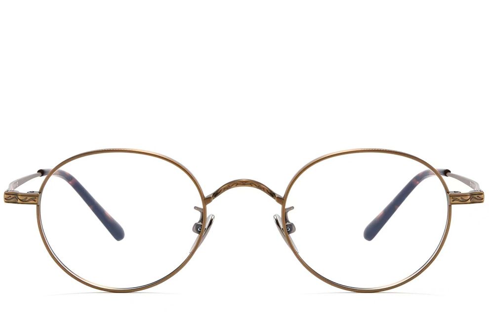Gafas ovaladas de cobre y titanio #BS1913-0122