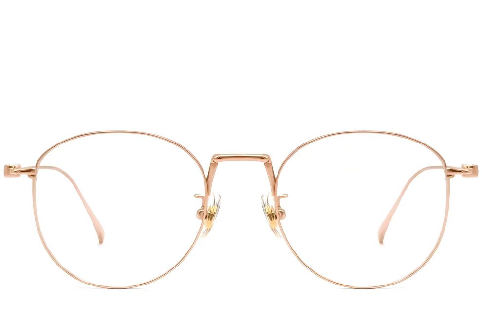Lunettes ovales en titane rose #BS1913-0134