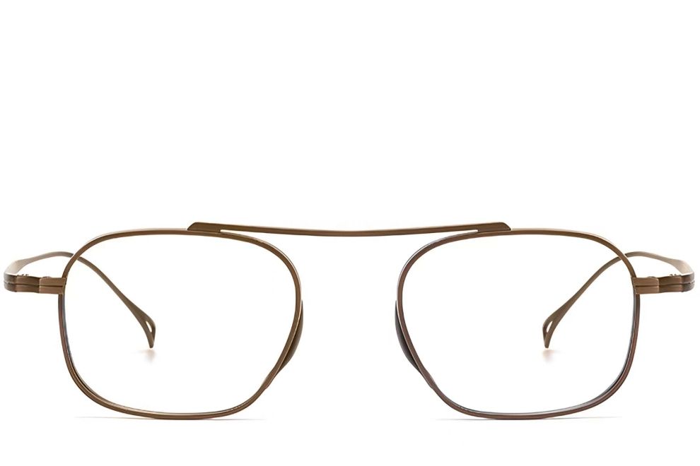 Lunettes aviateur en cuivre et titane #BS1913-0138