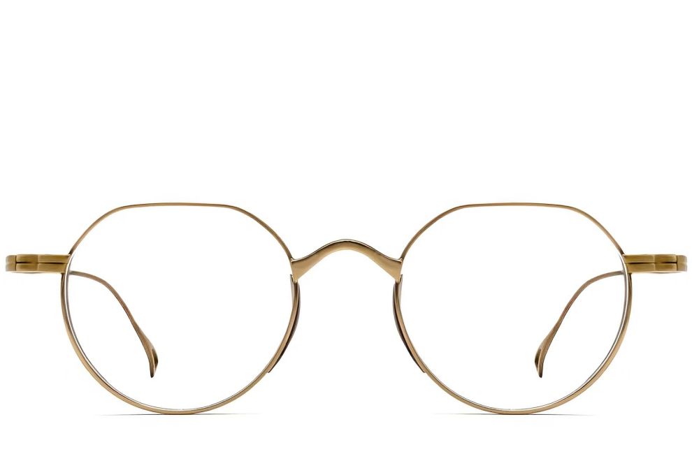 Lunettes géométriques en titane doré #BS1913-0140
