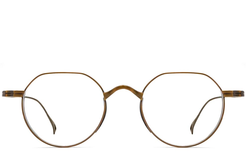 Lunettes géométriques en cuivre et titane #BS1913-0142