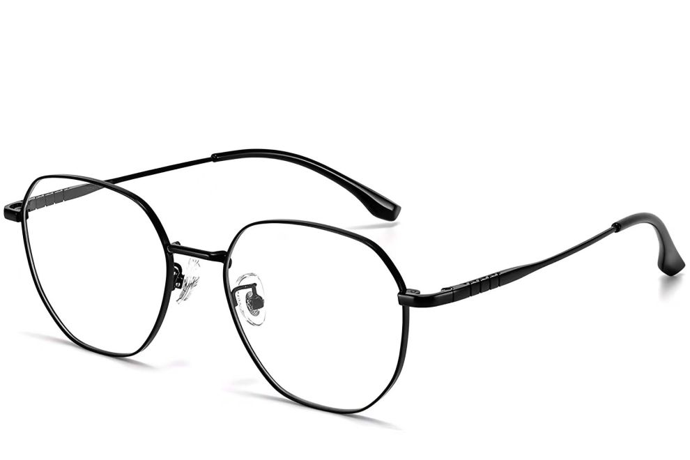 Lunettes géométriques noires en titane #BS1913-0151