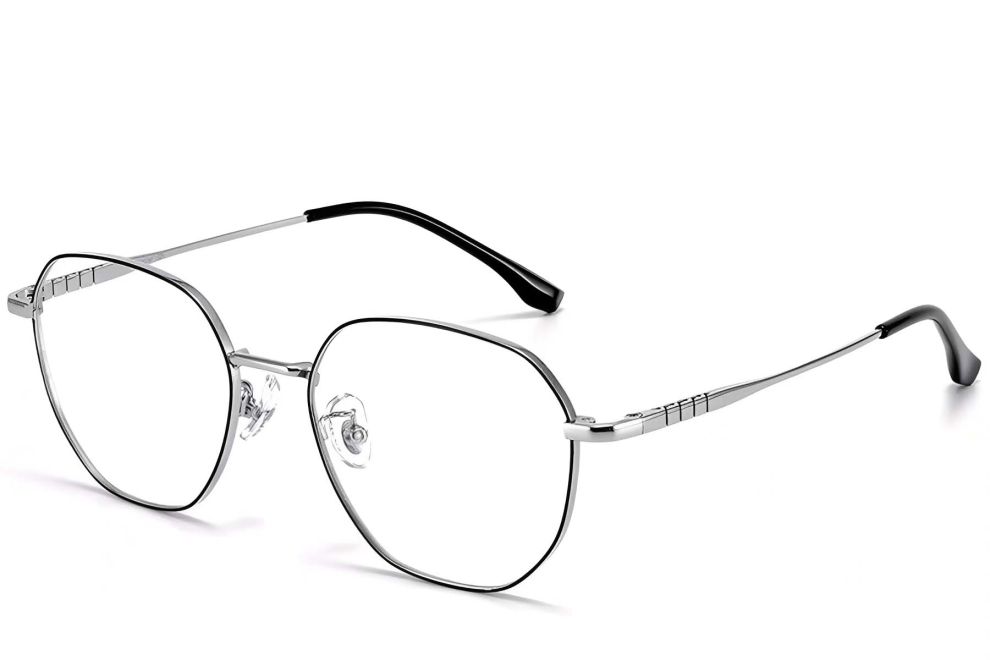 Lunettes géométriques noires en titane #BS1913-0153
