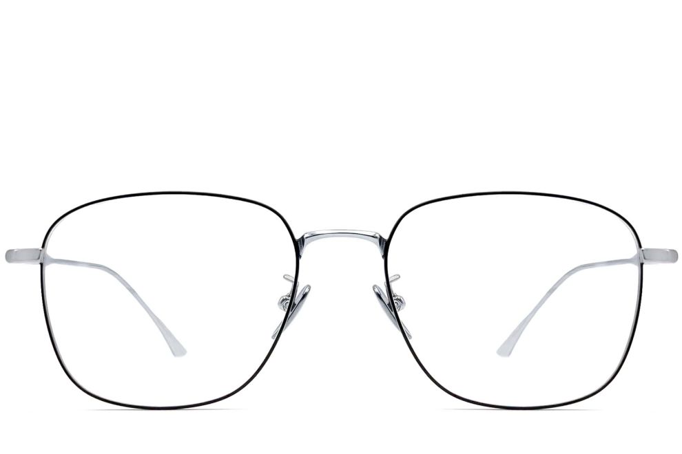Lunettes rectangulaires en titane noir #BS1913-0164
