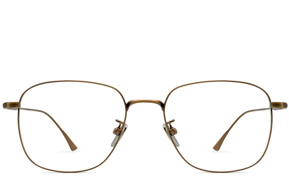 Lunettes rectangulaires en cuivre et titane #BS1913-0165