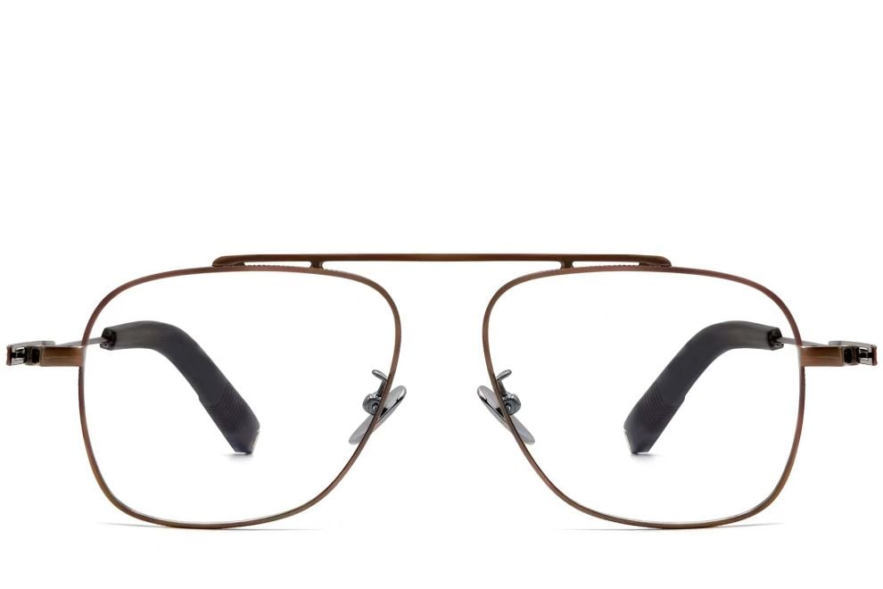 Lunettes aviateur en cuivre et titane #BS1913-0168