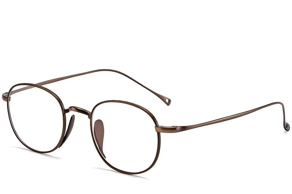 Lunettes ovales en cuivre et titane #BS1913-0183