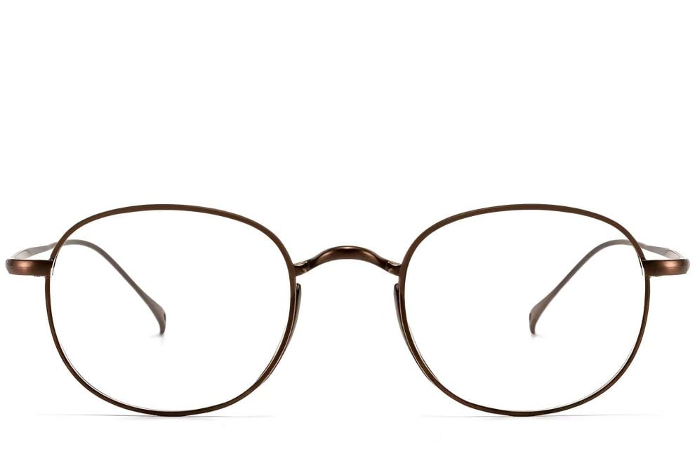 Lunettes ovales en cuivre et titane #BS1913-0183