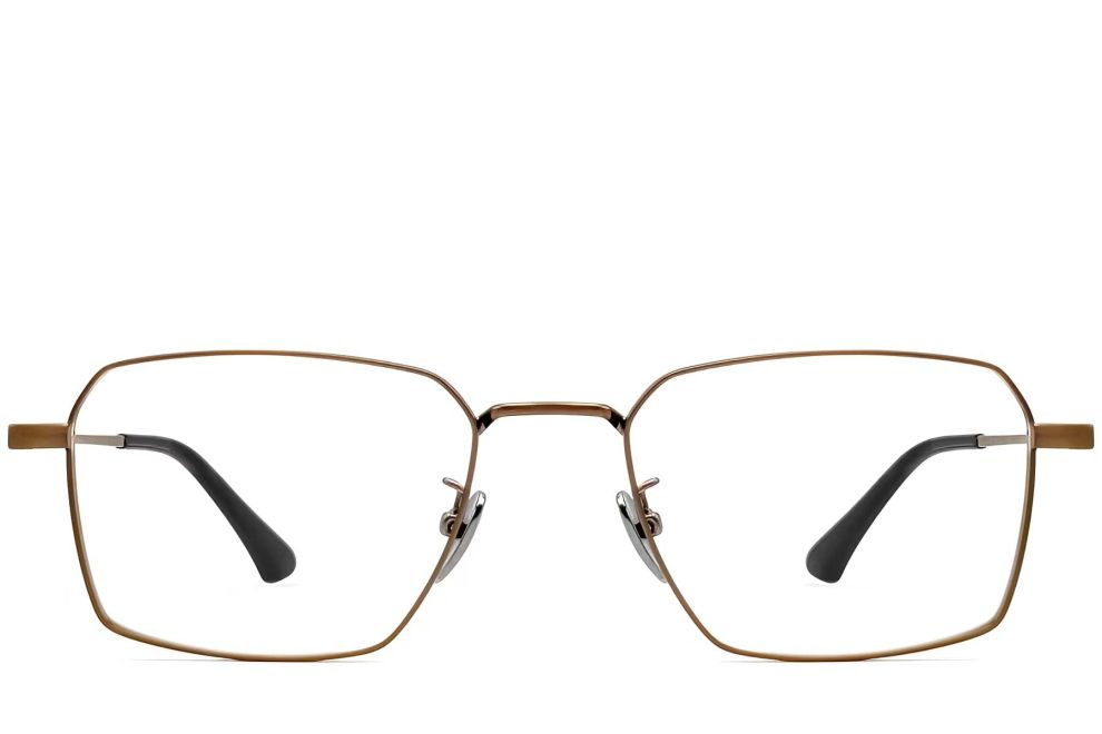 Lunettes géométriques en cuivre et titane #BS1913-0184