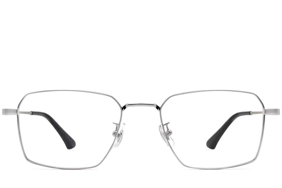 Lunettes géométriques en titane argenté #BS1913-0185