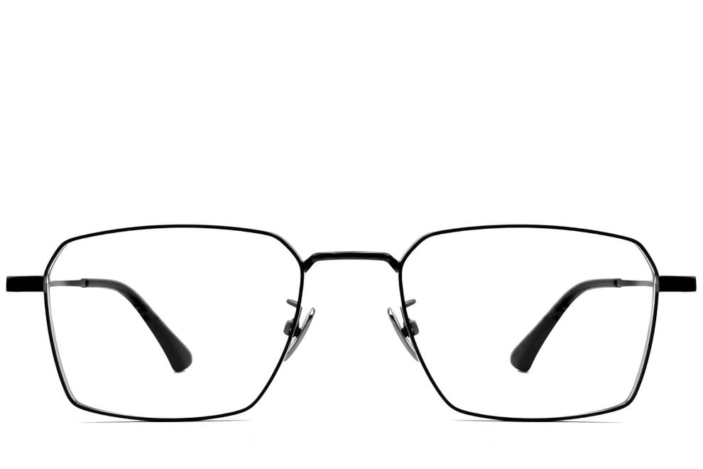 Lunettes géométriques noires en titane #BS1913-0186