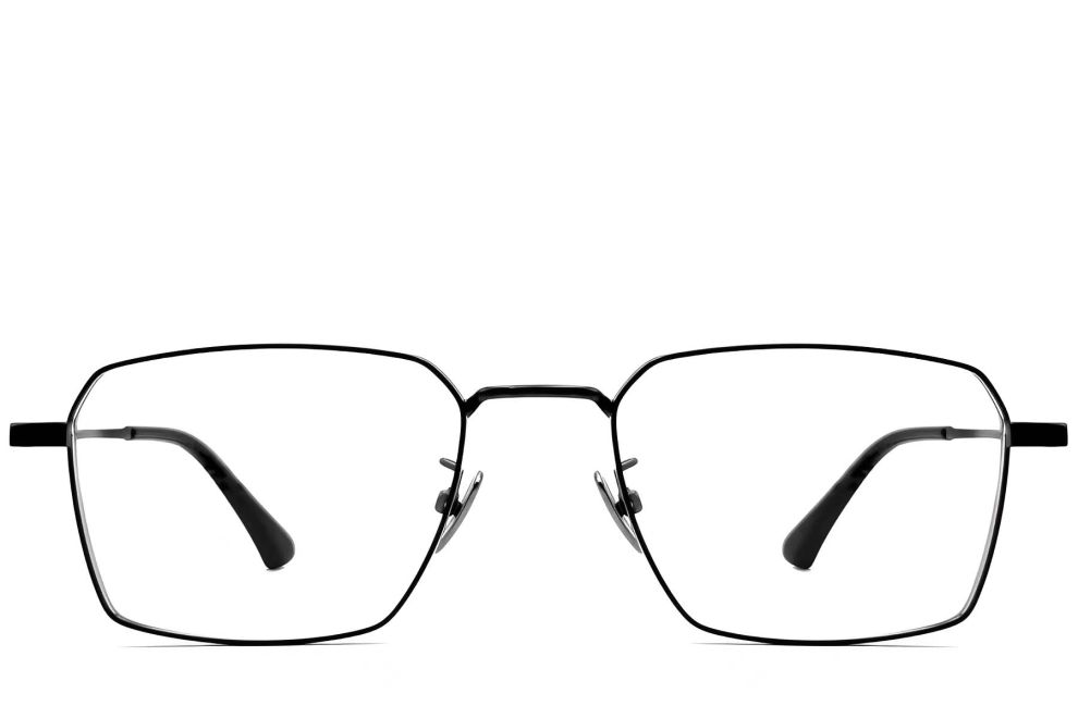 Lunettes géométriques noires en titane #BS1913-0186