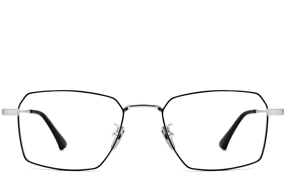 Lunettes géométriques noires en titane #BS1913-0187