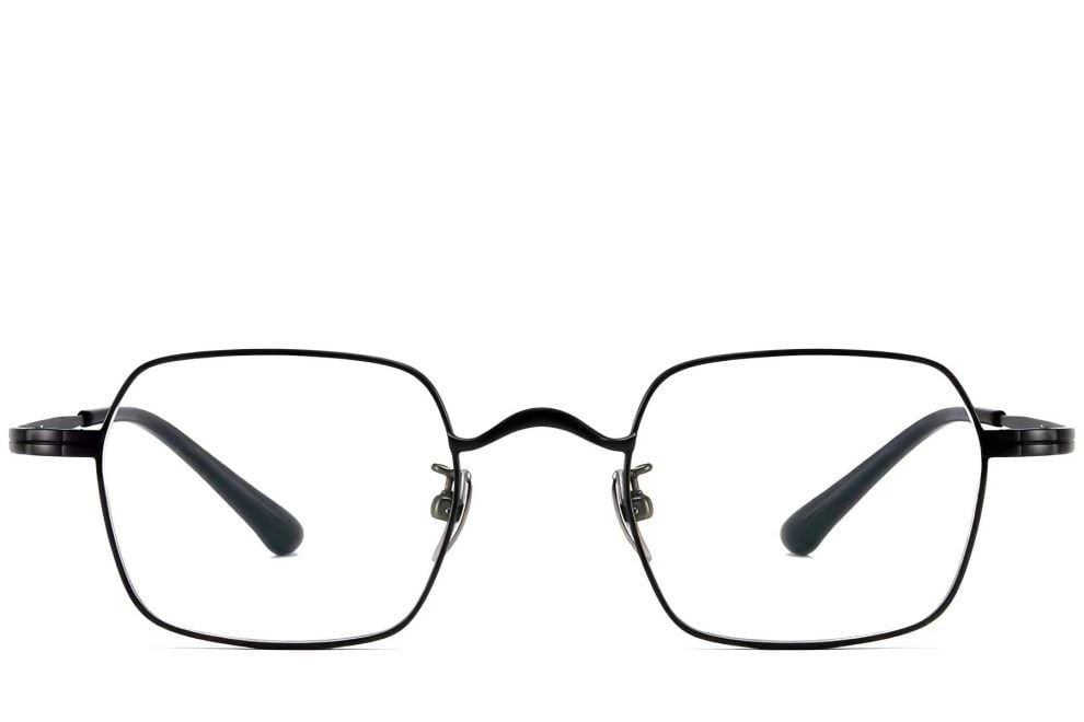 Lunettes géométriques noires en titane #BS1913-0188
