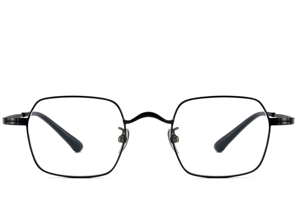 Lunettes géométriques noires en titane #BS1913-0188