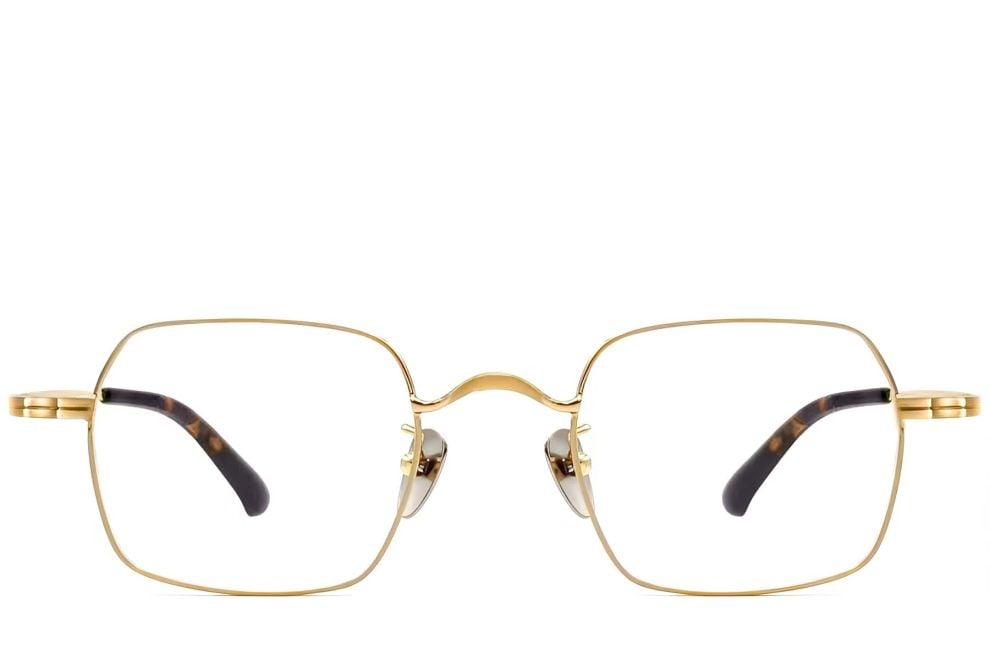 Lunettes géométriques en titane doré #BS1913-0189