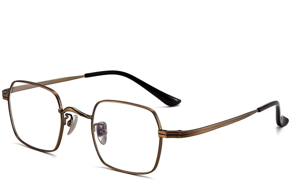 Lunettes géométriques en cuivre et titane #BS1913-0190