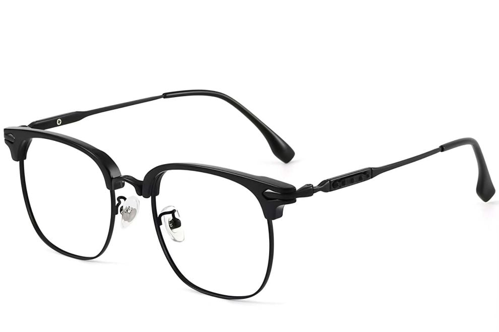 Lunettes TR90 noires semi-cerclées #BS1913-0196