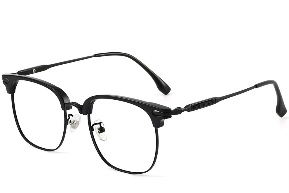 Lunettes TR90 noires semi-cerclées #BS1913-0196