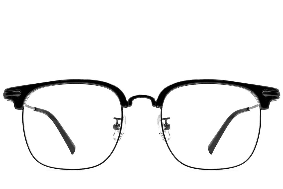 Lunettes TR90 noires semi-cerclées #BS1913-0196