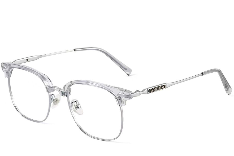 Lunettes demi-cerclées grises TR90 #BS1913-0199