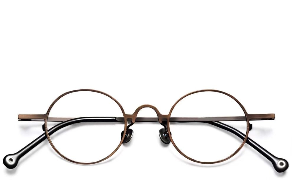 Lunettes ovales en cuivre et titane #BS1913-0204