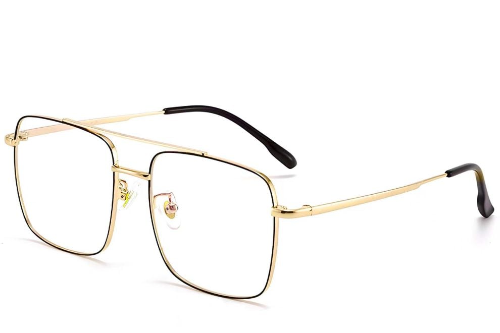 Lunettes aviateur noires en titane #BS1913-0206