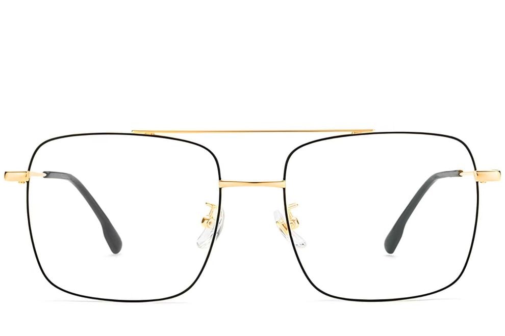 Lunettes aviateur noires en titane #BS1913-0206