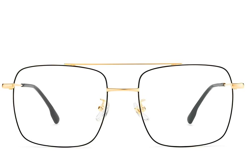Lunettes aviateur noires en titane #BS1913-0206