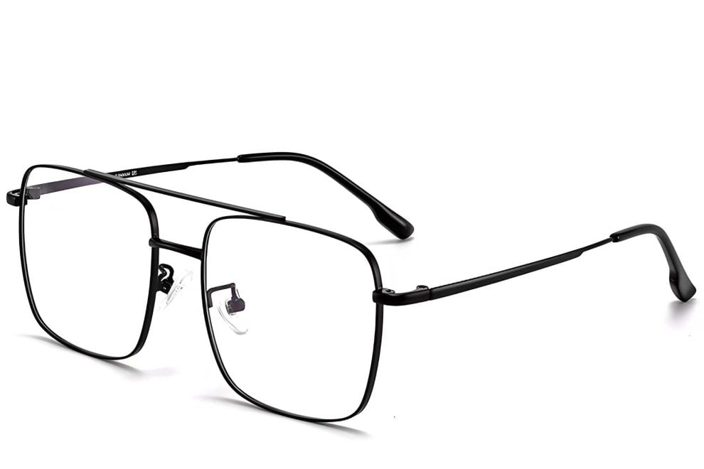 Lunettes aviateur noires en titane #BS1913-0207