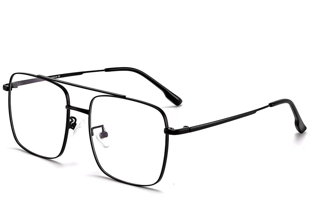 Lunettes aviateur noires en titane #BS1913-0207