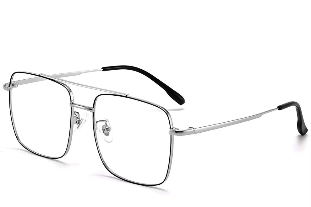 Lunettes aviateur noires en titane #BS1913-0209