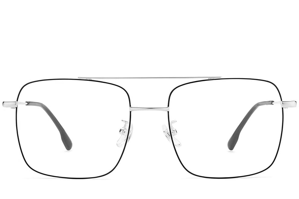 Lunettes aviateur noires en titane #BS1913-0209