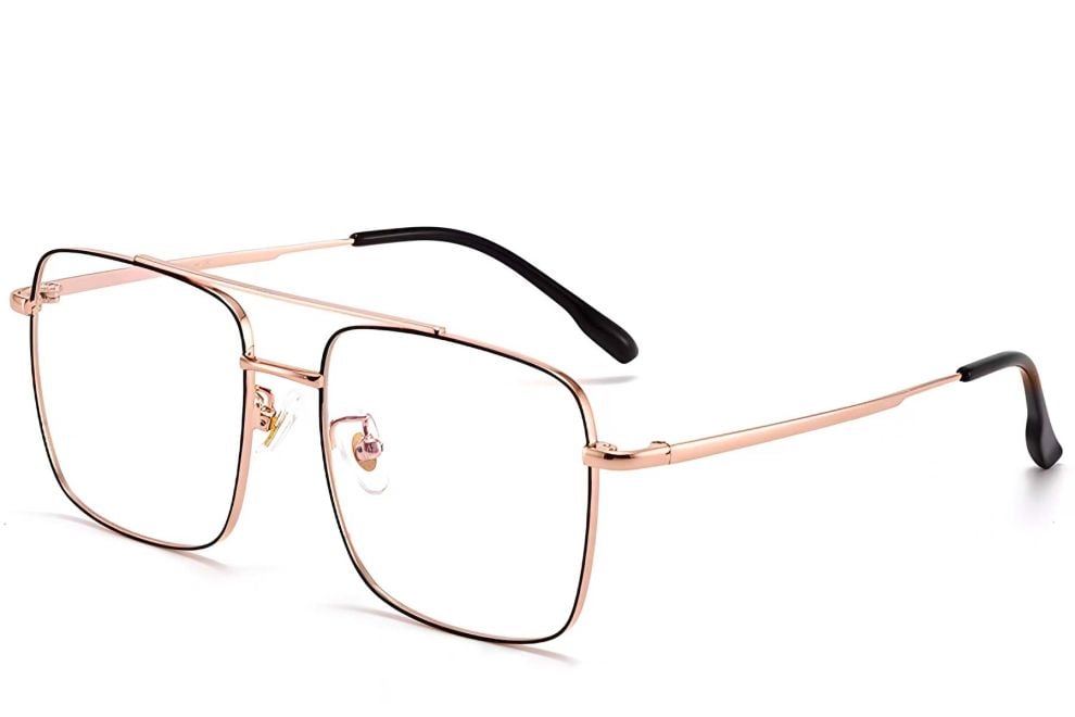 Lunettes aviateur noires en titane #BS1913-0211