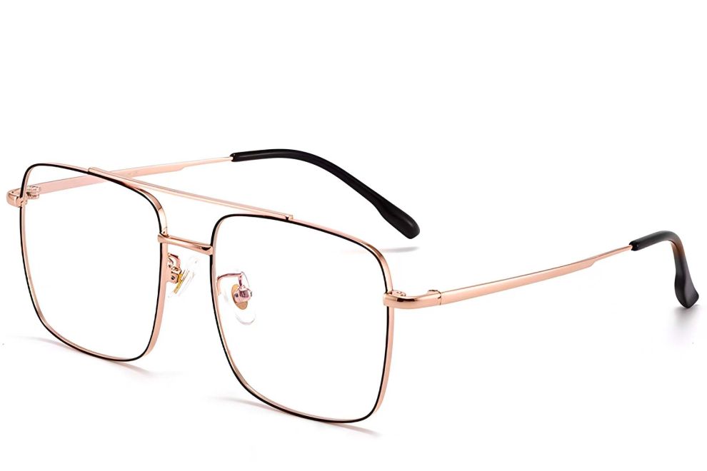 Lunettes aviateur noires en titane #BS1913-0211