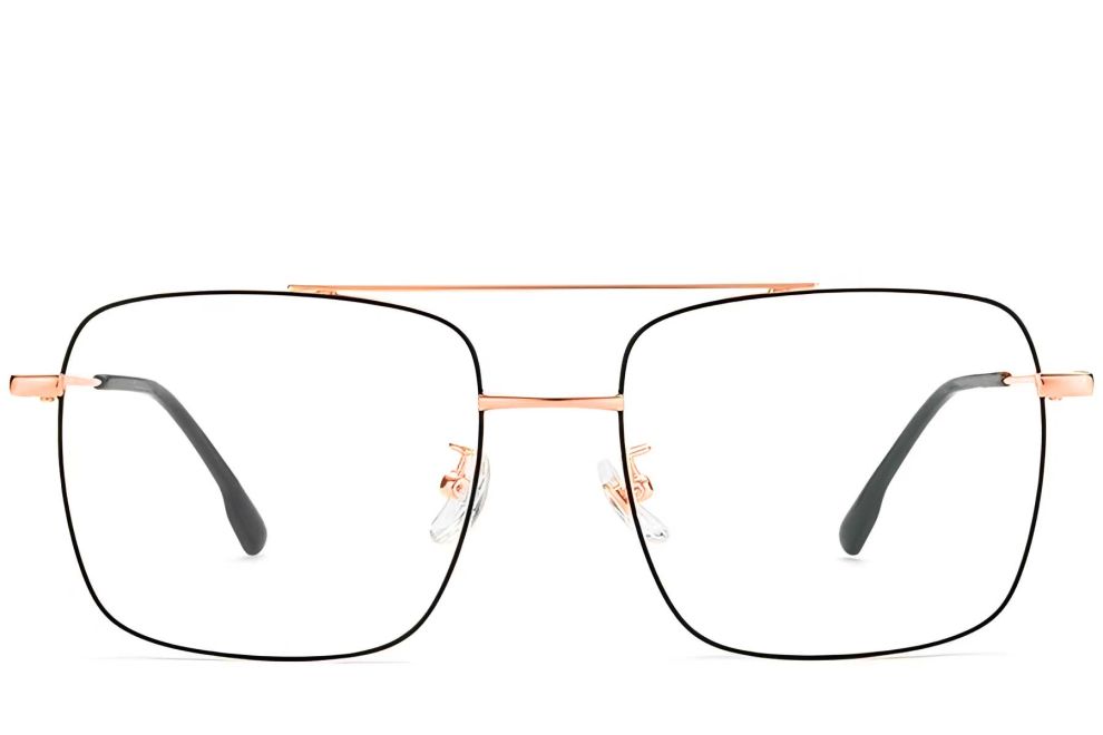 Lunettes aviateur noires en titane #BS1913-0211