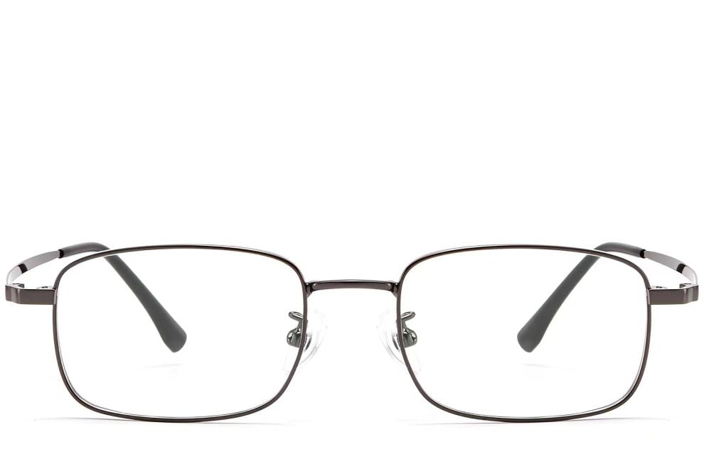 Lunettes rectangulaires en titane gris #BS1913-0215