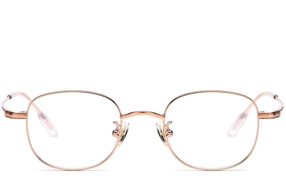 Lunettes ovales en titane rose #BS1913-0217