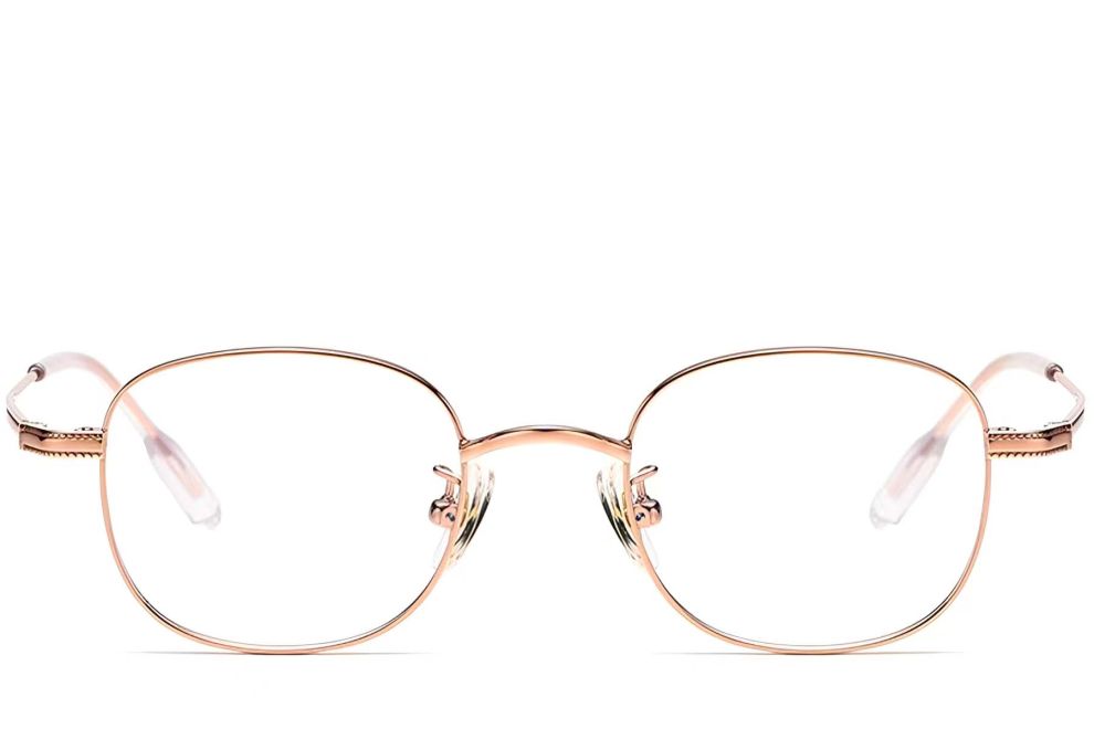Lunettes ovales en titane rose #BS1913-0217