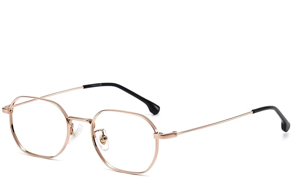 Lunettes géométriques roses en titane #BS1913-0224