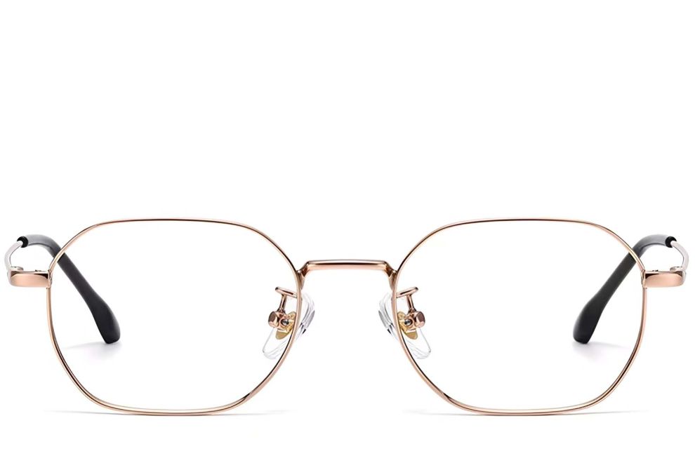 Lunettes géométriques roses en titane #BS1913-0224