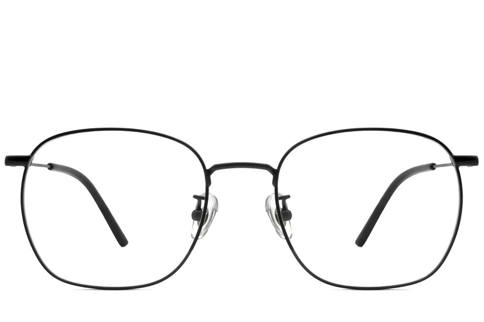 Lunettes rectangulaires en titane noir #BS1913-0226
