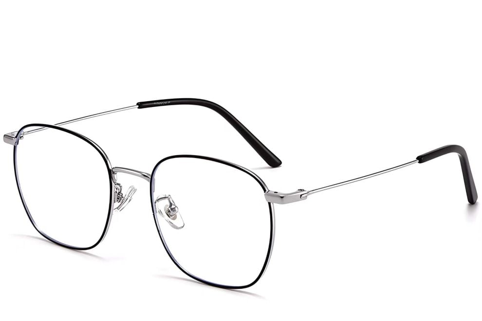 Lunettes rectangulaires en titane noir #BS1913-0227