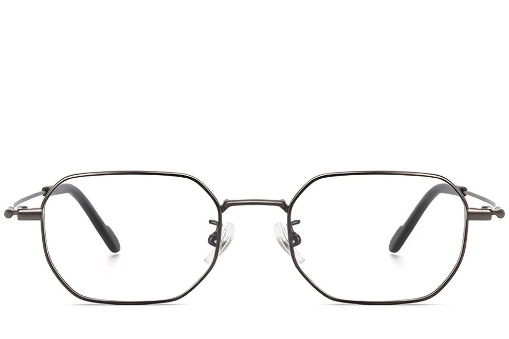 Gafas geométricas de titanio gris #BS1913-0240
