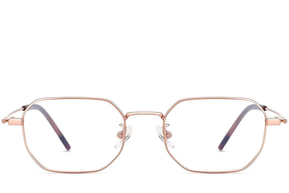 Geometrische rosa Titanbrille #BS1913-0242