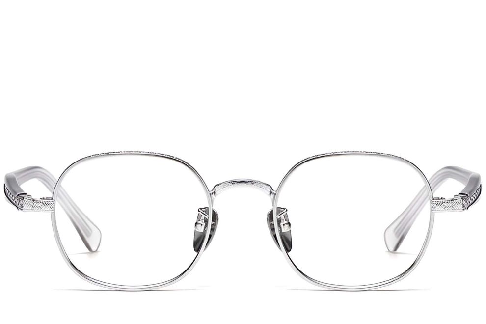 Ovale silberne Titanbrille #BS1913-0245