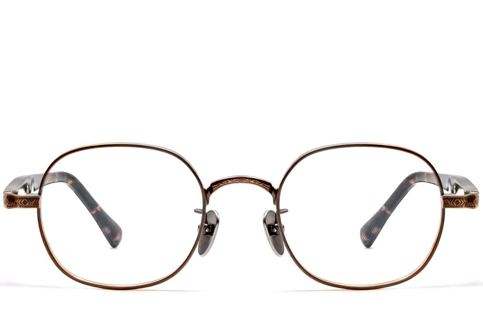 Ovale Kupfer-Titan-Brille #BS1913-0247