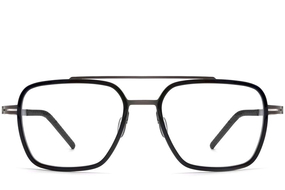 Pilotenbrille aus schwarzem Titan #BS1913-0257