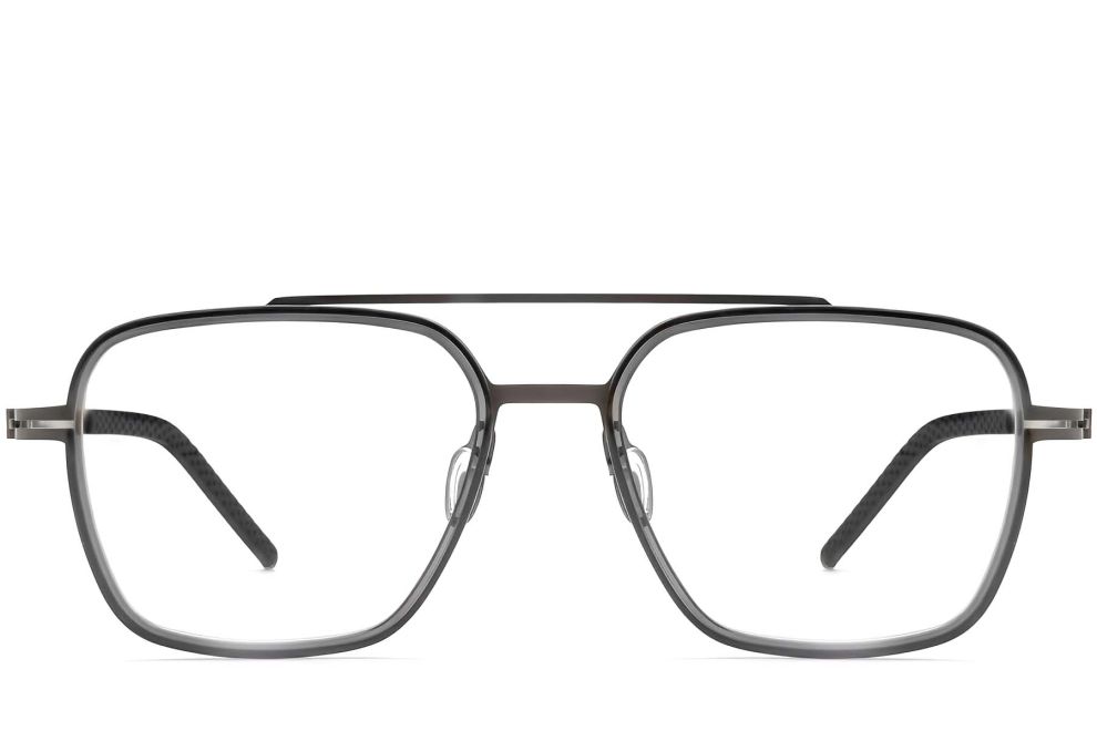 Pilotenbrille aus grauem Titan #BS1913-0259