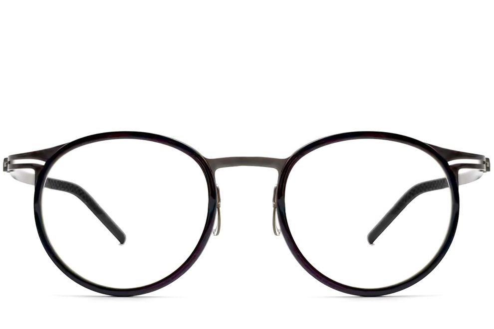 Ovale schwarze Titanbrille #BS1913-0262